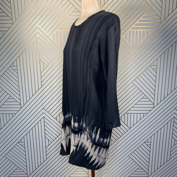 Anthropologie Plenty by Tracy Reese Seva Tunic Dress Tie Dye Black Size Small - Picture 6 of 8